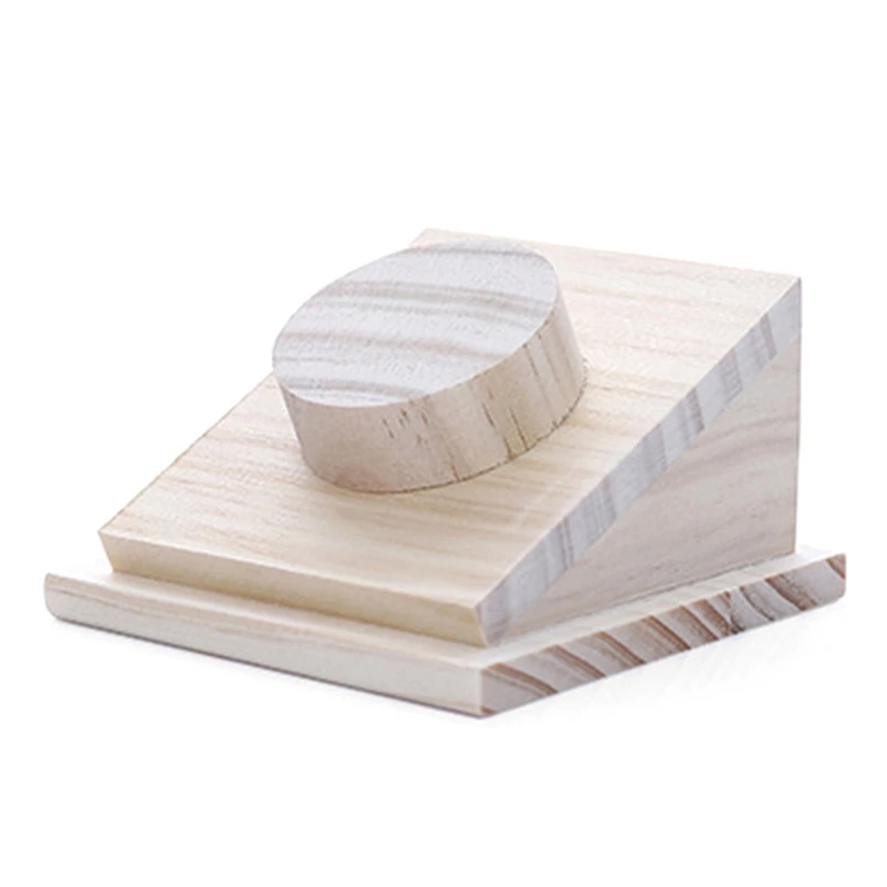 

Круглый органайзер, необработанный Неокрашенный деревянный держатель для браслетов, сережек, колец, демонстрационный органайзер для ювели...