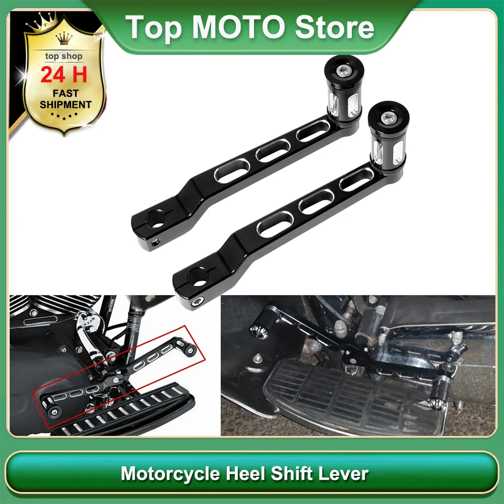 

Motorcycle Heel Toe Gear Shifter Shift Lever w/ Shift Pegs Pedal & 330mm Shift Linkage Brake Clutch Lever For Harley Touring