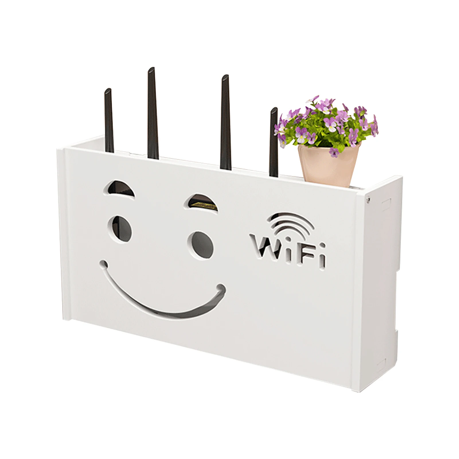 

Прочный Настенный пластиковый теплоотвод пыленепроницаемый домашний пустотелый дизайн заглушка кабеля панель кронштейн для хранения Wi-Fi