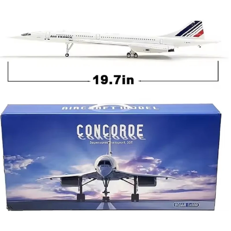 Фото 2025 Новая масштабная модель воздуха в масштабе 1:125 Air Singapore/Air British/Air Airlines France Concorde Airways с колесами и фонарями №1