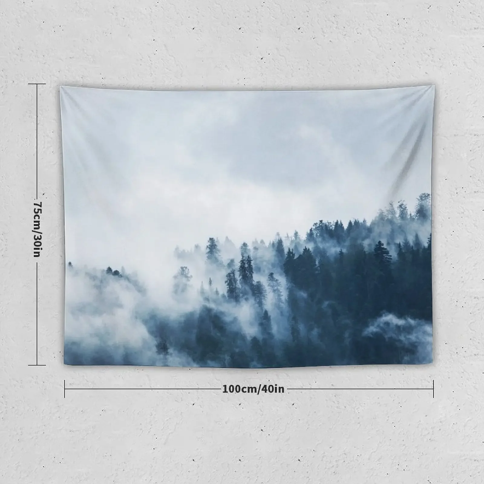 Матовый зимний лесной гобелен подвесной настенный декор для фотографий
