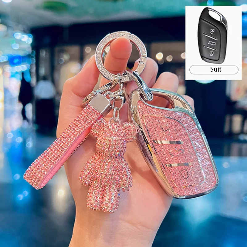 Розовый стиль для MG ZS HS GT MG4 MG5 MG6 Plus VE ZX EHS EZS 2022 2023 2024 Чехол с дистанционным