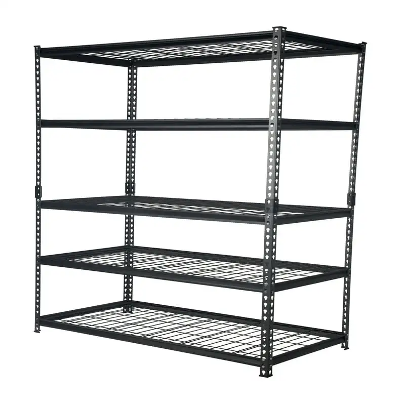 

x 24"D x 72"H 5-Shelf Steel Shelving, Black