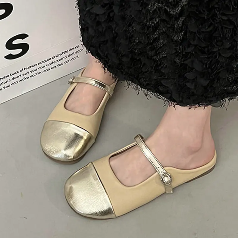 New Women's Flat Shoes 2023 Summer Mixed Colors Open Toe Women's Slippers Outdoor Slip on Casual Shoes Female Zapatos Para Damas