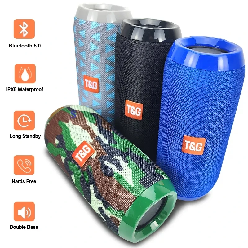 

Wireless Portable TG117 Speaker Stereo Soundbar Outdoor Support TF Card FM Radio Bluetooth-compatible speakers for Tablet phones