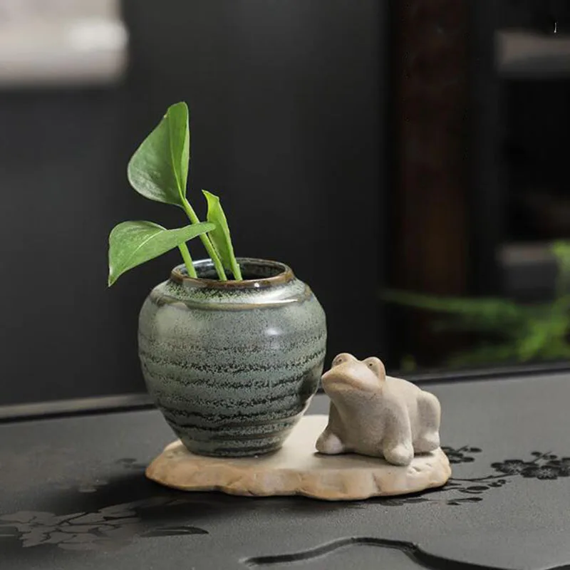 Ретро Чан Редис Гидропонная Ваза Зеленый Горшок Для Растений Цветочная