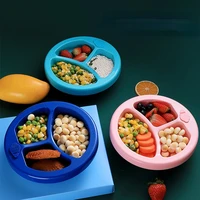 toddler infant baby non slip plate separated child food plates with suction for kids feeding training dinnerware tableware tray