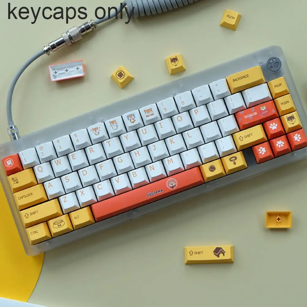 

For Shiba Inu Keycaps Mechanical Keyboard Key XDA Profile 61/64/68/ 78/84/87/96/980 PBT Sublimation Adaptation: Dye Keycap J5E2