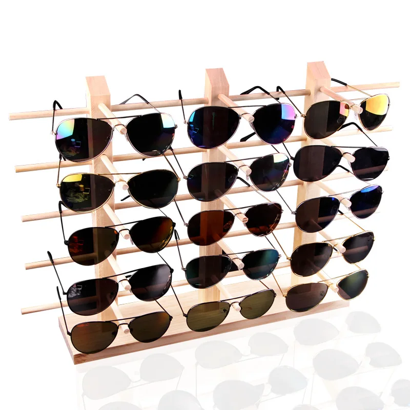 Solid Wood Glasses Display Rack Display Decorative Props Sunglasses Sunglasses Creative Counter Display Rack Wholesale
