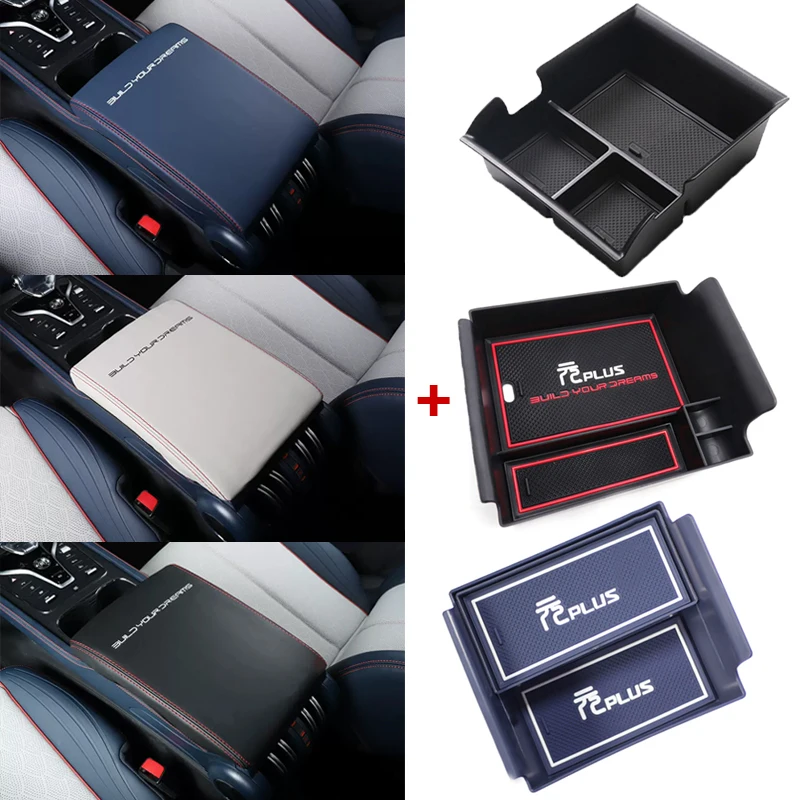 

Car Storage Box Anti-Scratch Leather Center Console Armrest Cover for BYD Act 3 Yuan Plus 2022 Auto Modified Accessories