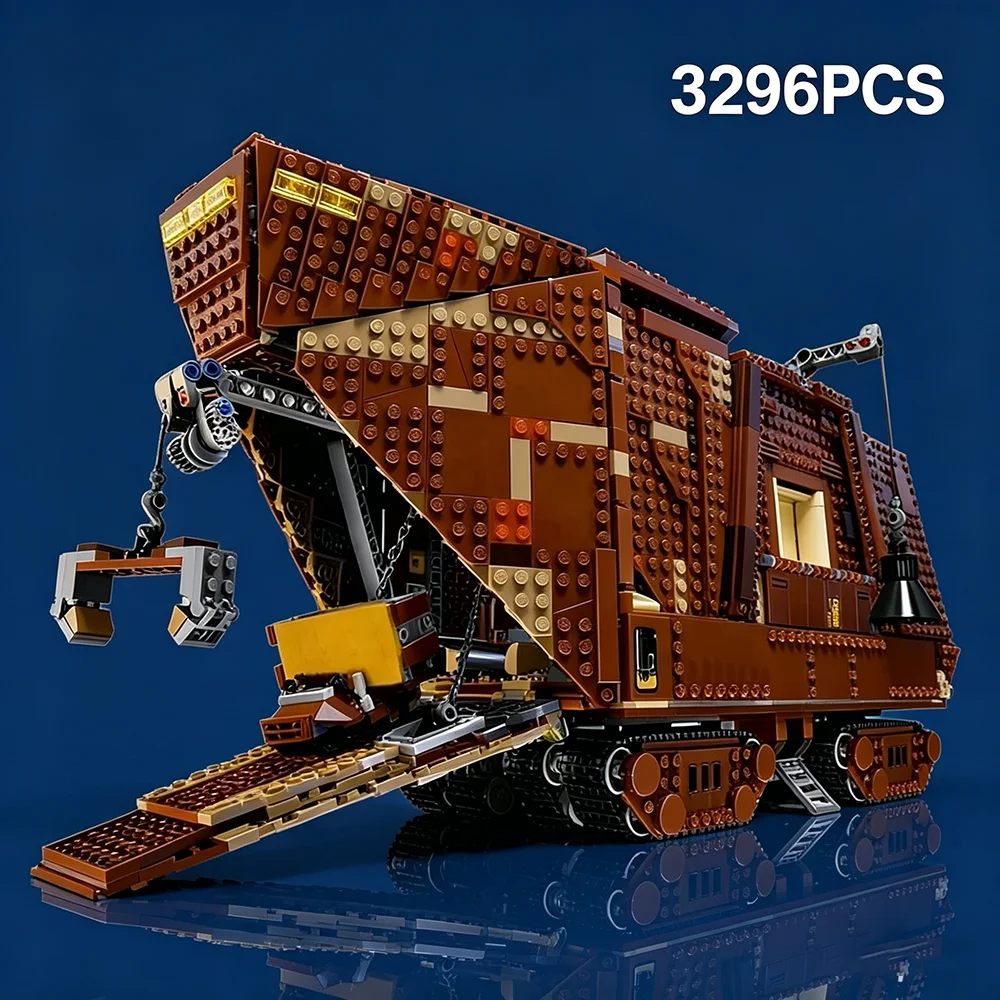 Фото Новый конструктор MOC Sandcrawler (модель 75059) из строительных блоков, обучающий набор для взрослых, рождественский подарочный набор, 3296 деталей №1