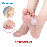pexmen 4pcs2pairs tailors bunion corrector pad bunionette straightener pinky toe separator protector shield pain relief spacer