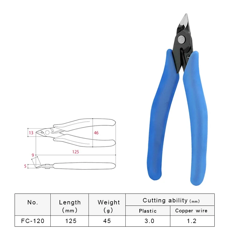 

Мини-резак TSUNODA King TTC 120/125 мм - диагональные плоскогубцы с пружинной нагрузкой для резки медной/металлической проволоки FC-120/SPN-125 ​