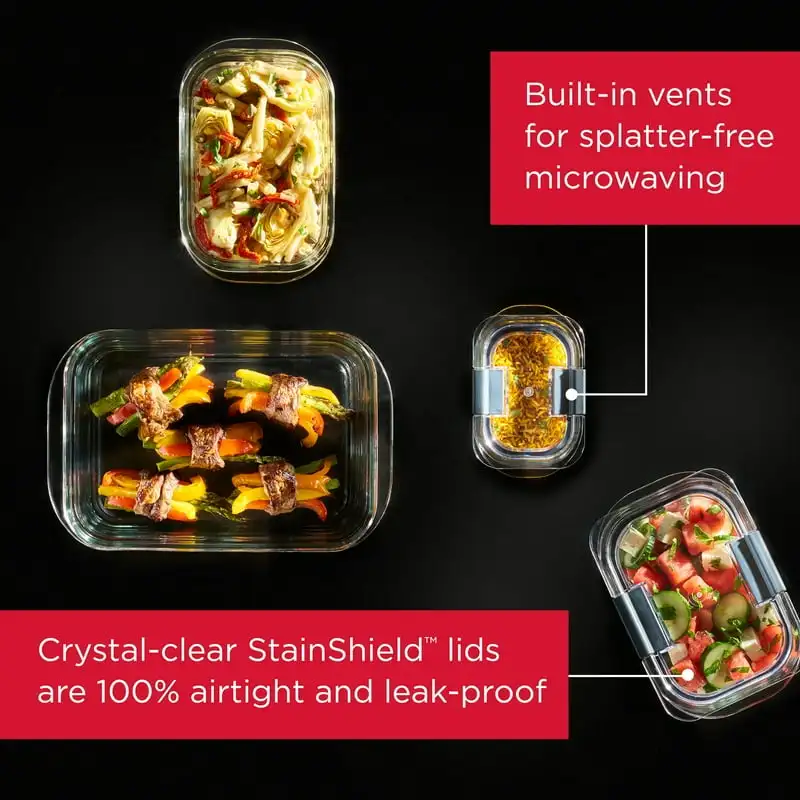 

Cup Brilliance Glass Food Storage Containers, Set of 2