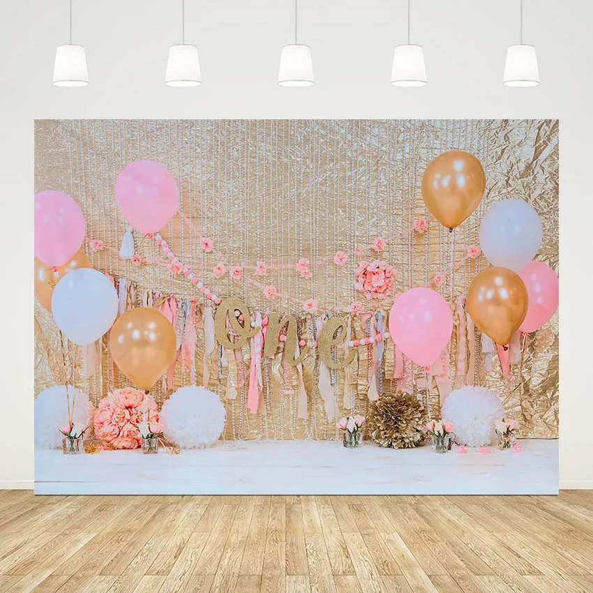 

Фон для фотосъемки Mehofond розовый воздушный шар цветы принцесса портрет на 1-й День рождения золотые фоны для фотостудии фотозона