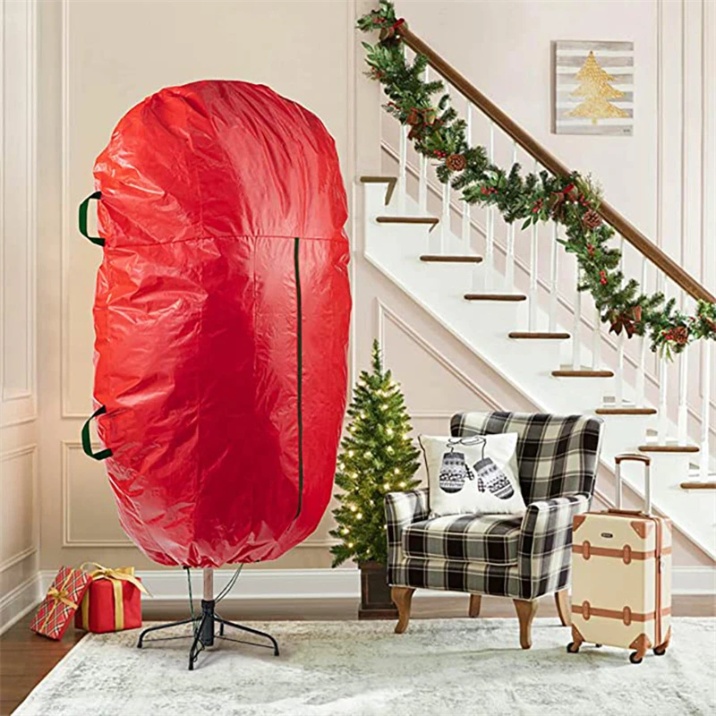 

Вертикальная сумка для хранения новогодней елки-подходит для 6 футов Рождественская елка, водонепроницаемая сумка для хранения рождественской елки