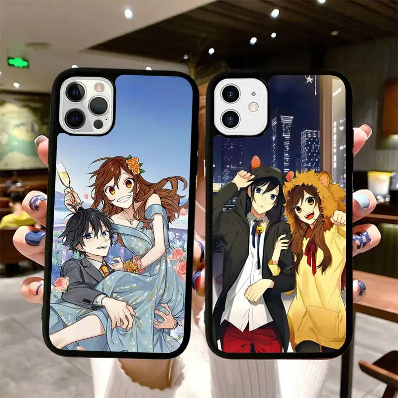 

Yinuoda Horimiya Phone Case Silicone PC+TPU Case for iPhone 11 12 13 Pro Max 8 7 6 Plus X SE XR Hard Fundas