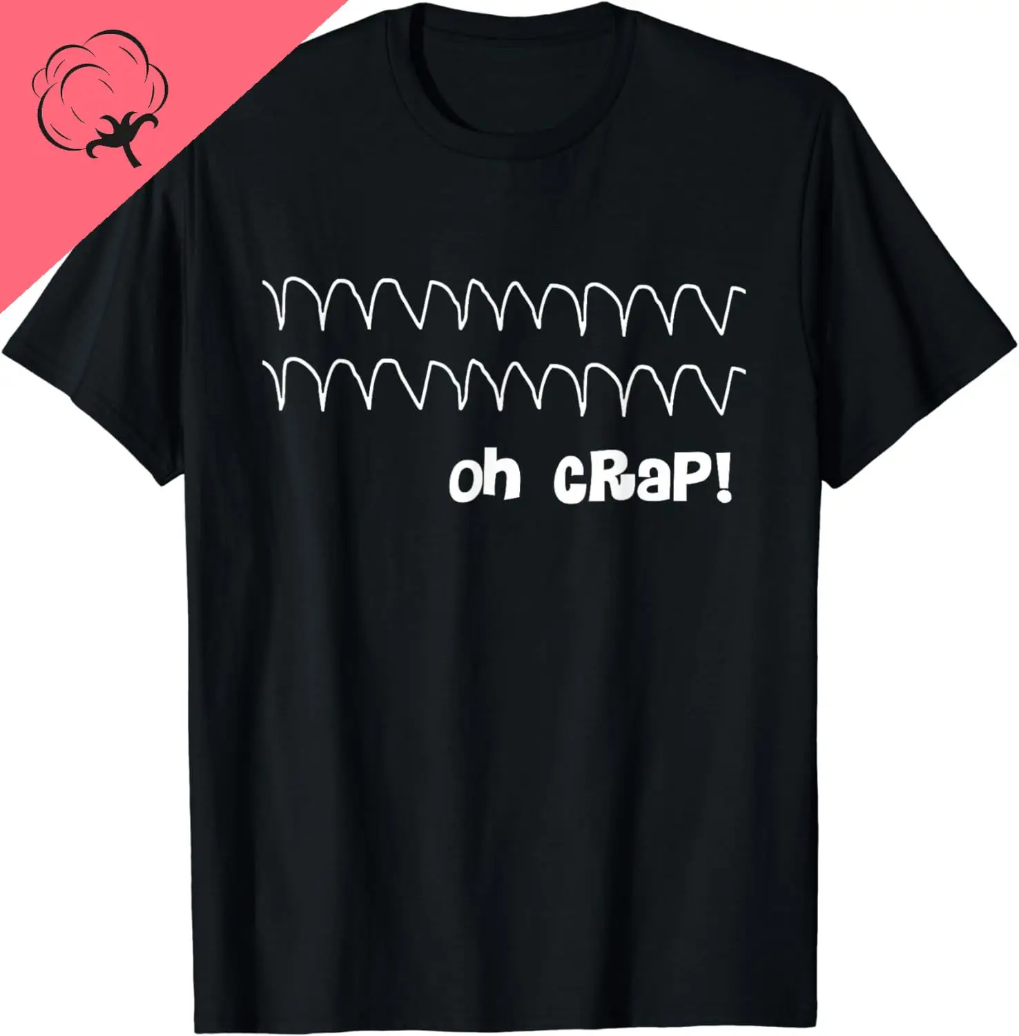 Футболка мужская с забавным сердечным ритмом хлопковая графическим принтом