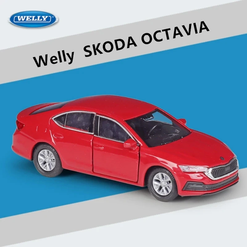 

Welly 1/36 Skoda Octavia Alloy Car Model Diecast Decoration Metal Toy Vehicles Car Model Simulation Collection Kids Gift Toys
