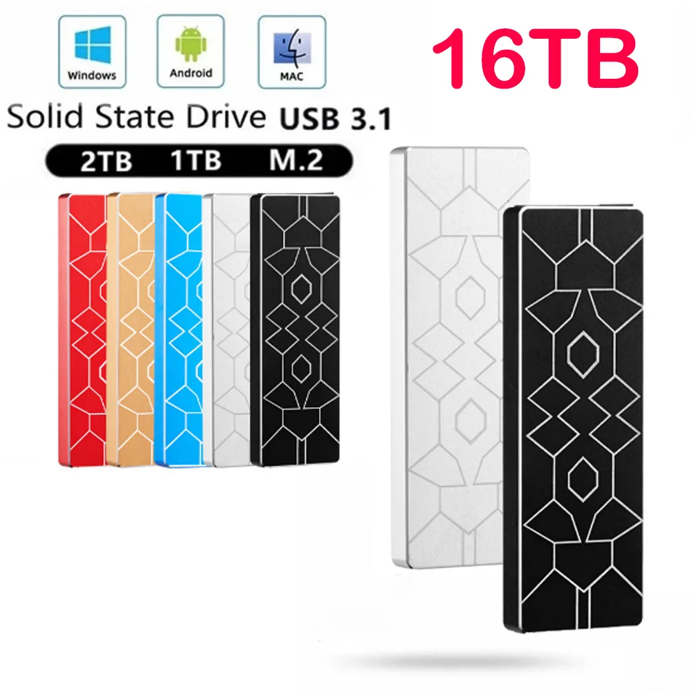 

2022 высокоскоростной жесткий диск 4 ТБ 8 ТБ HDD 16 ТБ, мобильный жесткий диск Mini 100% оригинальный подходит для ноутбука, настольного жесткого диск...