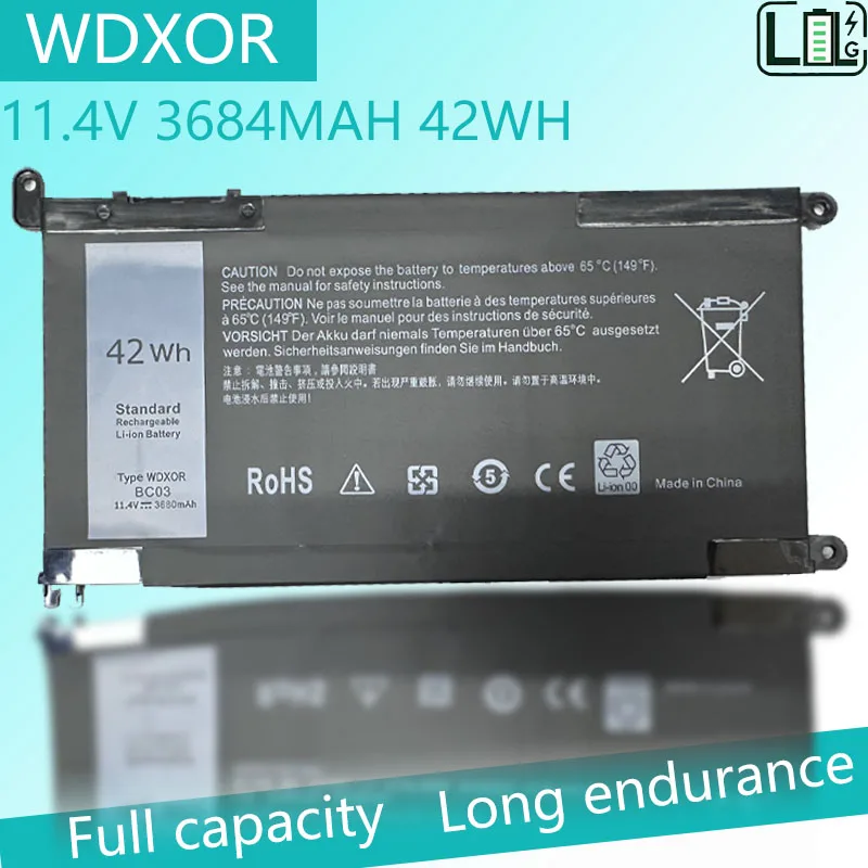 Оригинальный OEM аккумулятор WDX0R для ноутбука DELL Vostro 5468 5471 5568 Inspiron 17 5770 5767 5765 15 5584 5567