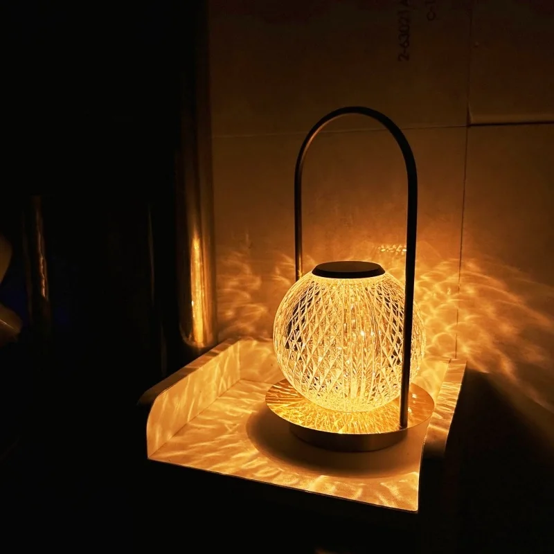

NEW Arrival Diamond LED Rechargeable Crystal Acrylic Table Lamp Restaurant decorative lamps With USB Charging
