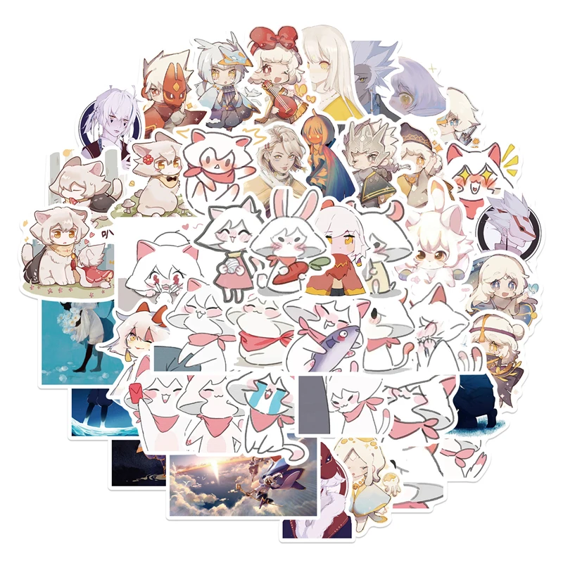 

10/30/50Pcs Skychildren of The Ligh Stickers Cute Sky Sticker for Laptop Phone Case Girls Neon Light Anime Stickers Kids Toys