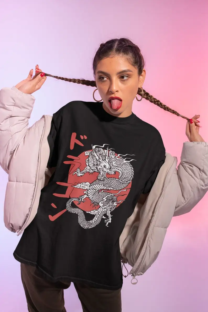 Футболка с коротким рукавом унисекс футболка драконом в эстетическом стиле