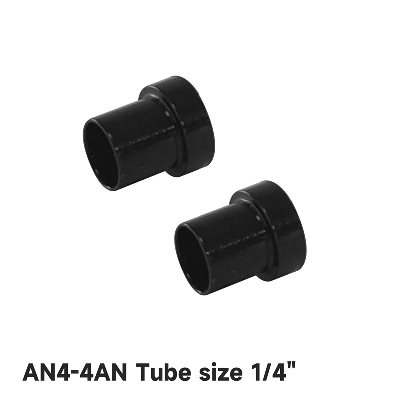 

2pcs Aluminum Tube Sleeve Fittings tube size Tube Sleeves AN3-AN16 Black
