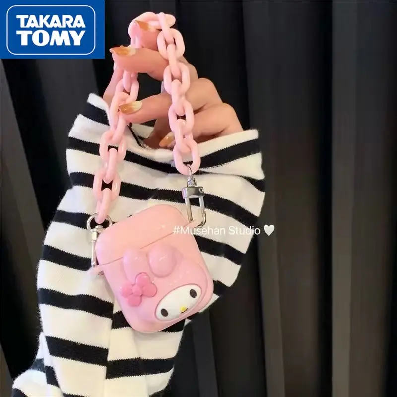 

TAKARA TOMY 2022 Cartoon Pink Hello Kitty Wireless Bluetooth Portable Headphones Cute Universal Wireless Headphones