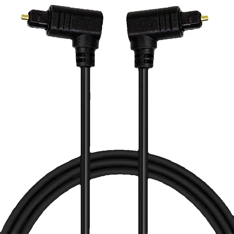 Фото Двойной 90-градусный цифровой оптический аудиокабель Toslink SPDIF Коаксиальный кабель для усилителей Blu-ray Плеер Xbox 360 Саундбар Волокно №1