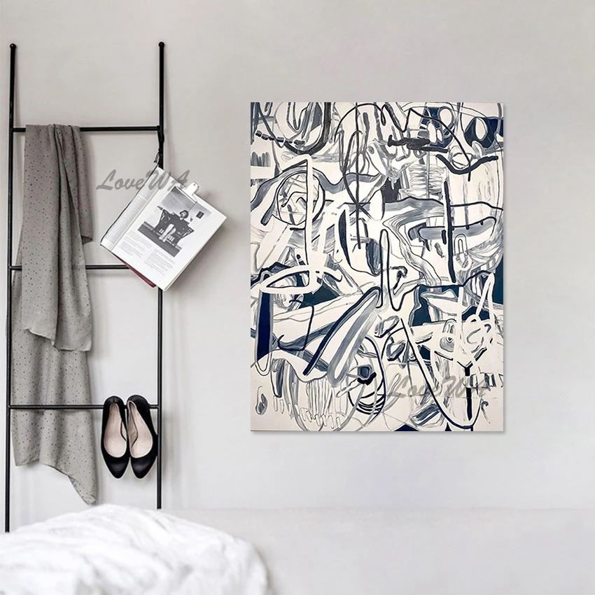 

Простой акриловый Современный художественный абстрактный настенный рисунок, дизайн, мебель для дома, украшение для спальни
