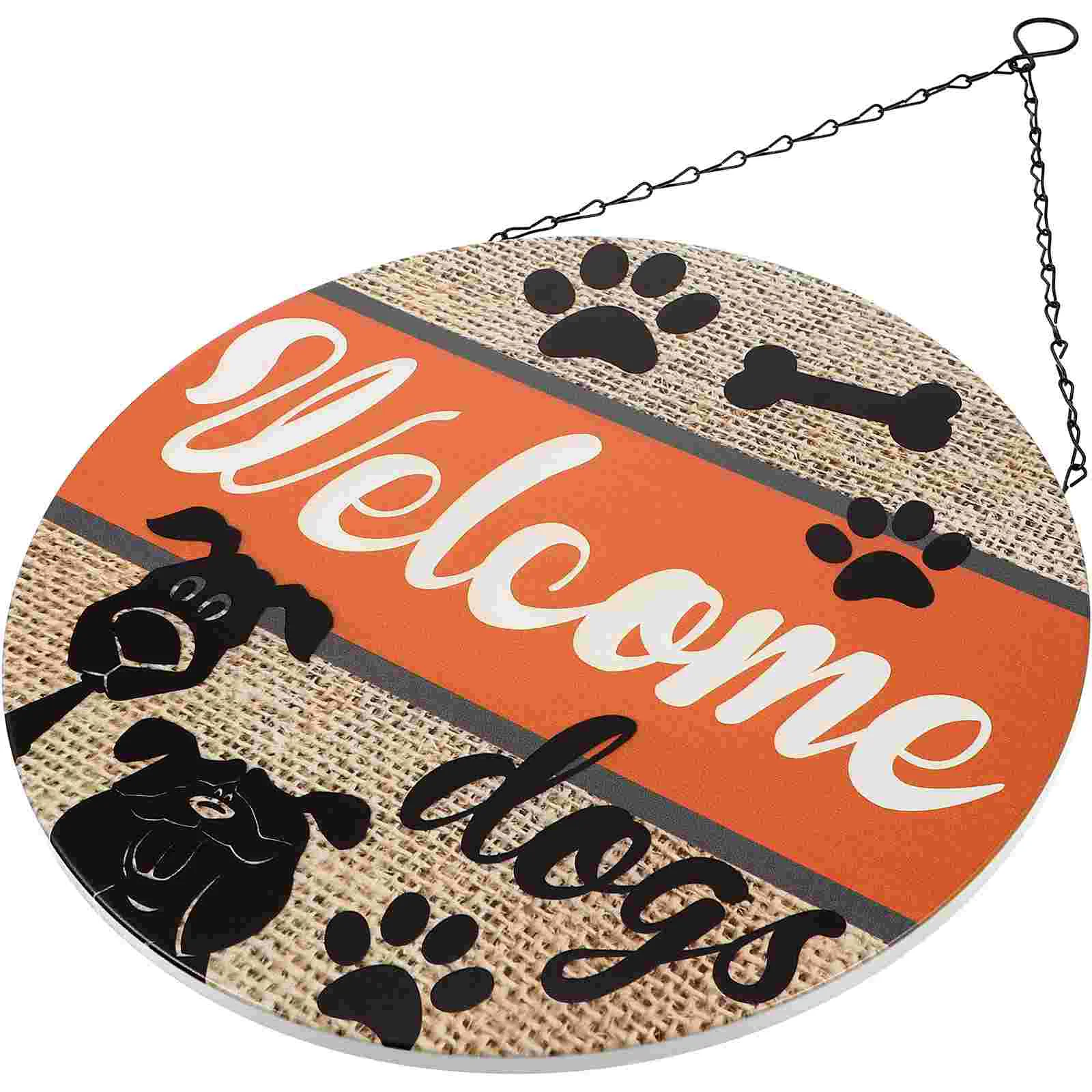 

Sign Welcome Door Hanging Plaque Pendant Christmas Dogs Porch Metal Decoration Iron Decorative Hangers Gnomes Farmhouse Dog