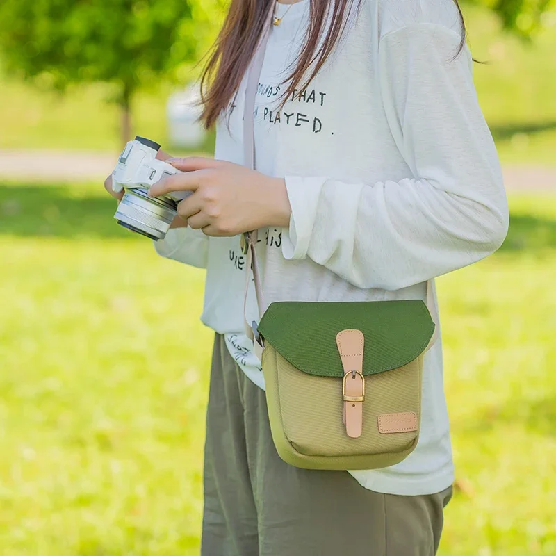 Для Fuji Canon Nikon Sony нейлоновая сумка для фотоаппарата на плечо беззеркальной