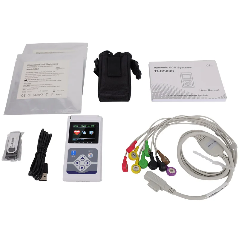 

CONTEC CE TLC5000 12 Channels ECG Holter Monitor, ECG Record Holter EKG
