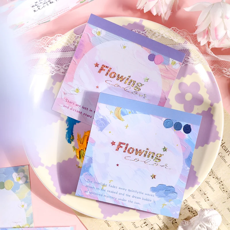 

4packs/LOT color echo series cute lovely message material paper memo pad