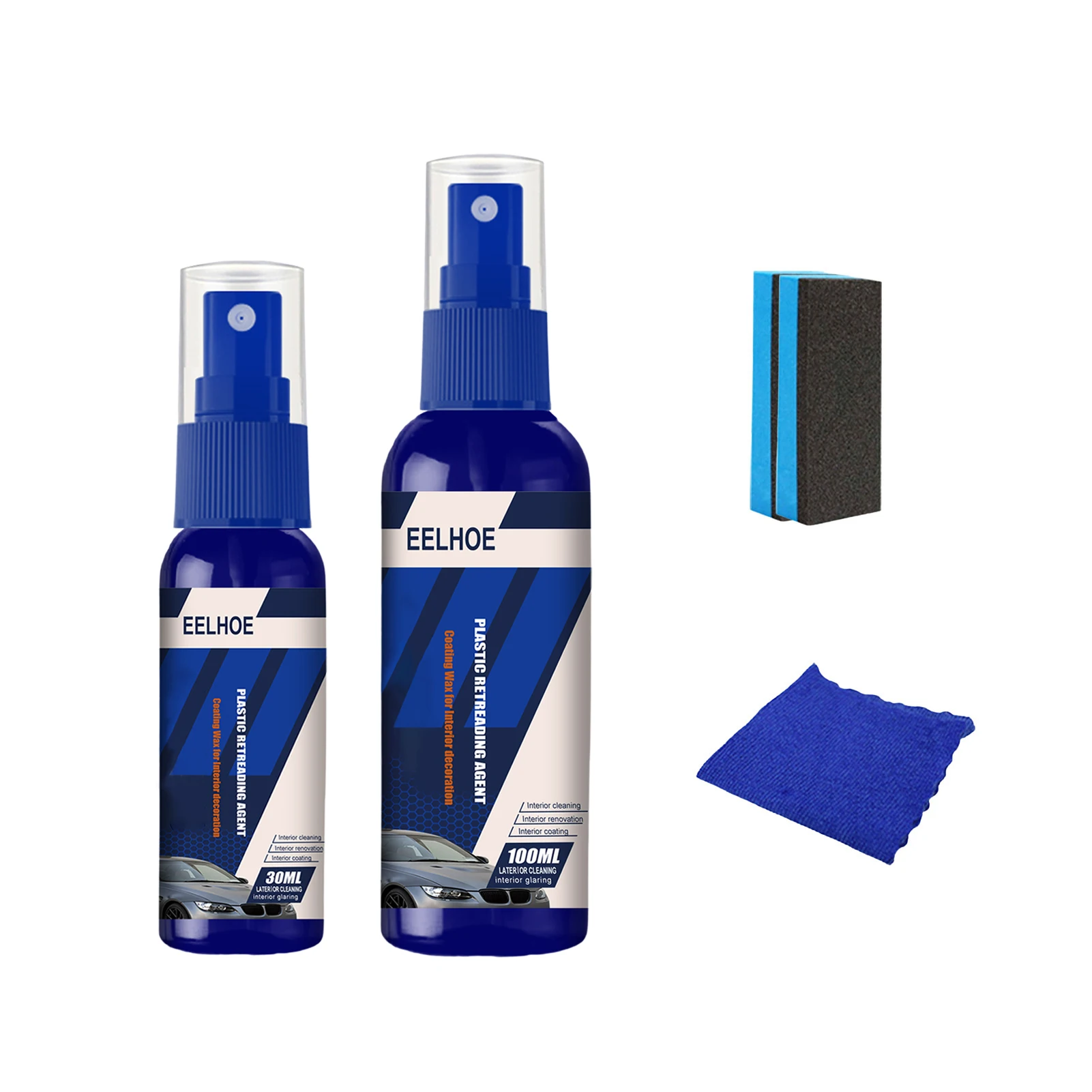 

2pcs 30/100ml Coating Agent Anti Scratch Hydrophobic Polish Protective Sealant Polish For Cars With 2 Sponge 1 Microfiber Towel