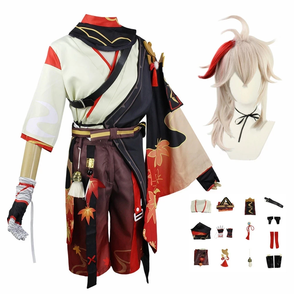 

Anime Genshin Impact Kaedehara Kazuha Cosplay Halloween Party Clothes Costume