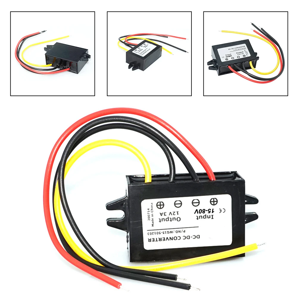 DC 15-80V в 12V 2A понижающий модуль преобразователя регулятор напряжения для