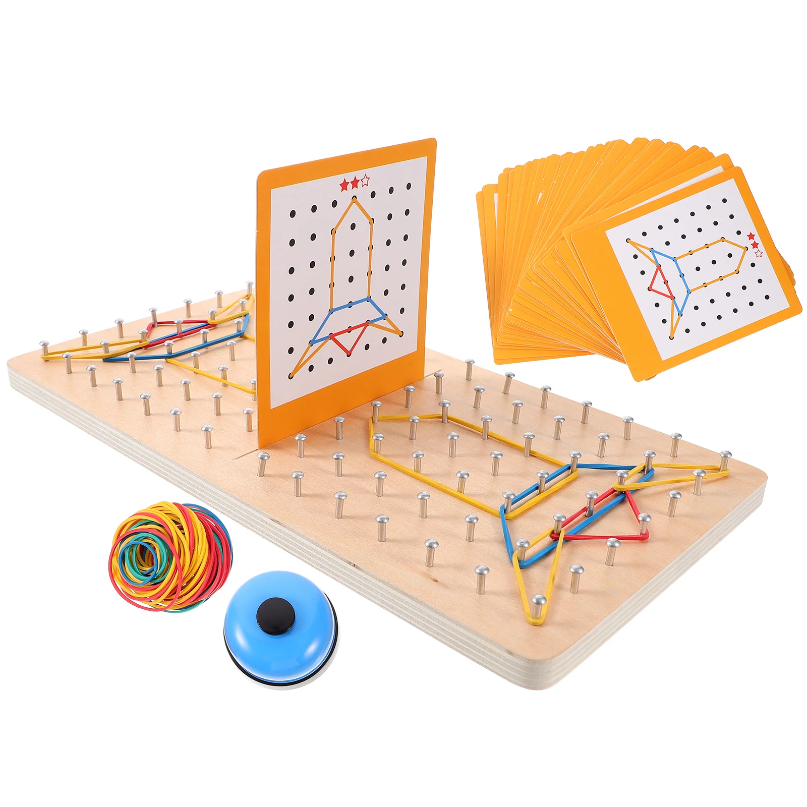 

Toys Geometric Shape Learning Tools Kids Plaything Puzzle Pegboard Educational Geoboard Wooden Nail Plate Primary School