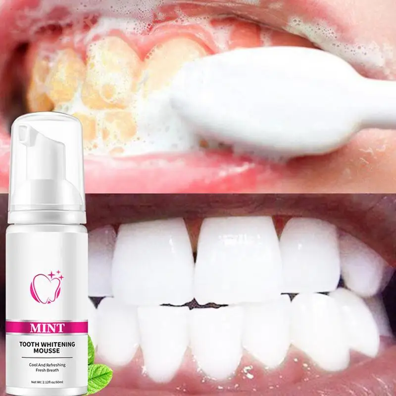 

Teeth Whitening Toothpaste Foam Deep Cleaning Brightening Mousse Fresh Breath Color Corrector Teeth Gel Stain Removal Toothpaste