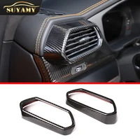 real carbon fiber car styling side air outlet panel frame cover stickers trim for lamborghini urus 2018 2021 auto accessories