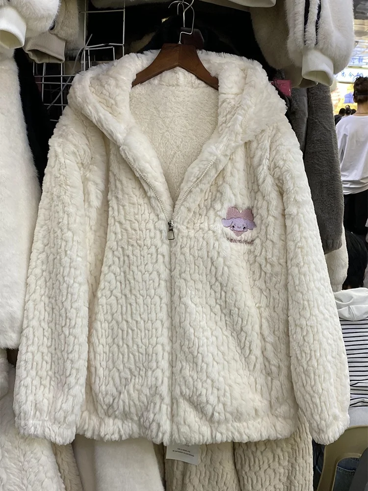 Женский кардиган из искусственного меха норки осень-зима 2024 новый толстый