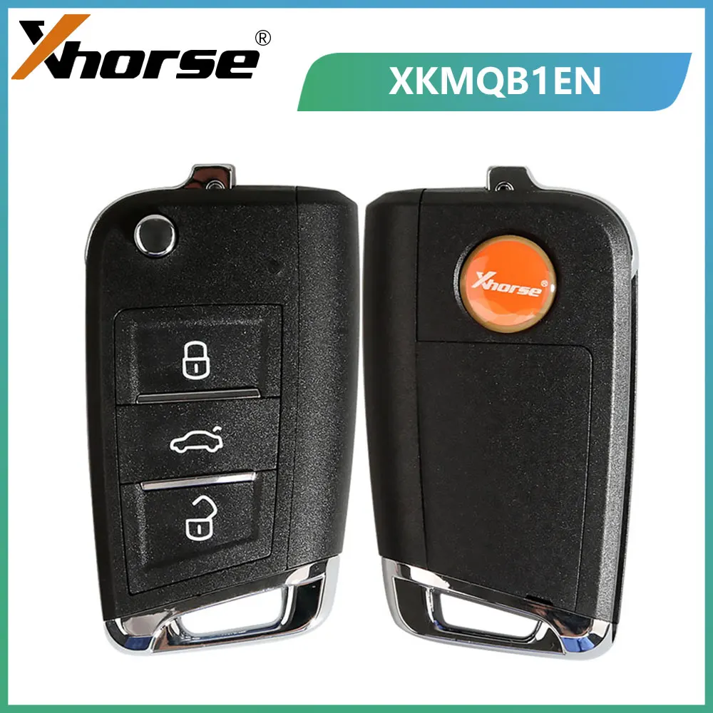 

Xhorse 1/2/5/10pcs XKMQB1EN VVDI MQB Flip 3 Buttons Wire Remote Car Key For VW English Version for VVDI Mini Key Tool
