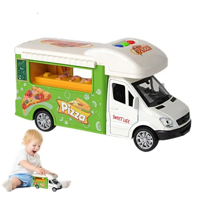 

Детский Игрушечный Грузовик «мороженое», пицца, нетоксичный, набор игрушек для фаст-фуда, забавная имитация «сделай сам», подарки, домашняя ...