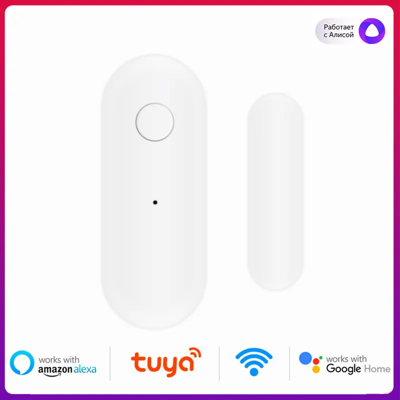 

Tuya Door Open Alarm Wifi Security Window Sensor Hall Screen Door Slide Detector De Tarjeta Magnetica Sensor Alexa Google Home
