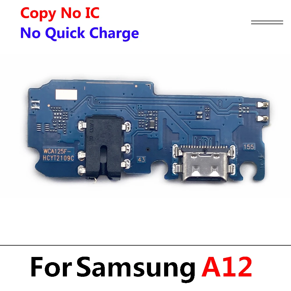 Фото 10 шт./лот, для Samsung A02 A02S A12 A21 A22 A32 4G 5G USB-порт для зарядного устройства, док-станция, зарядная плата, гибкий кабель с микрофоном №4