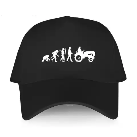 Бейсболка Evolution Of Tractor Мужская, модная крутая хлопковая Регулируемая летняя уличная шапка фермера