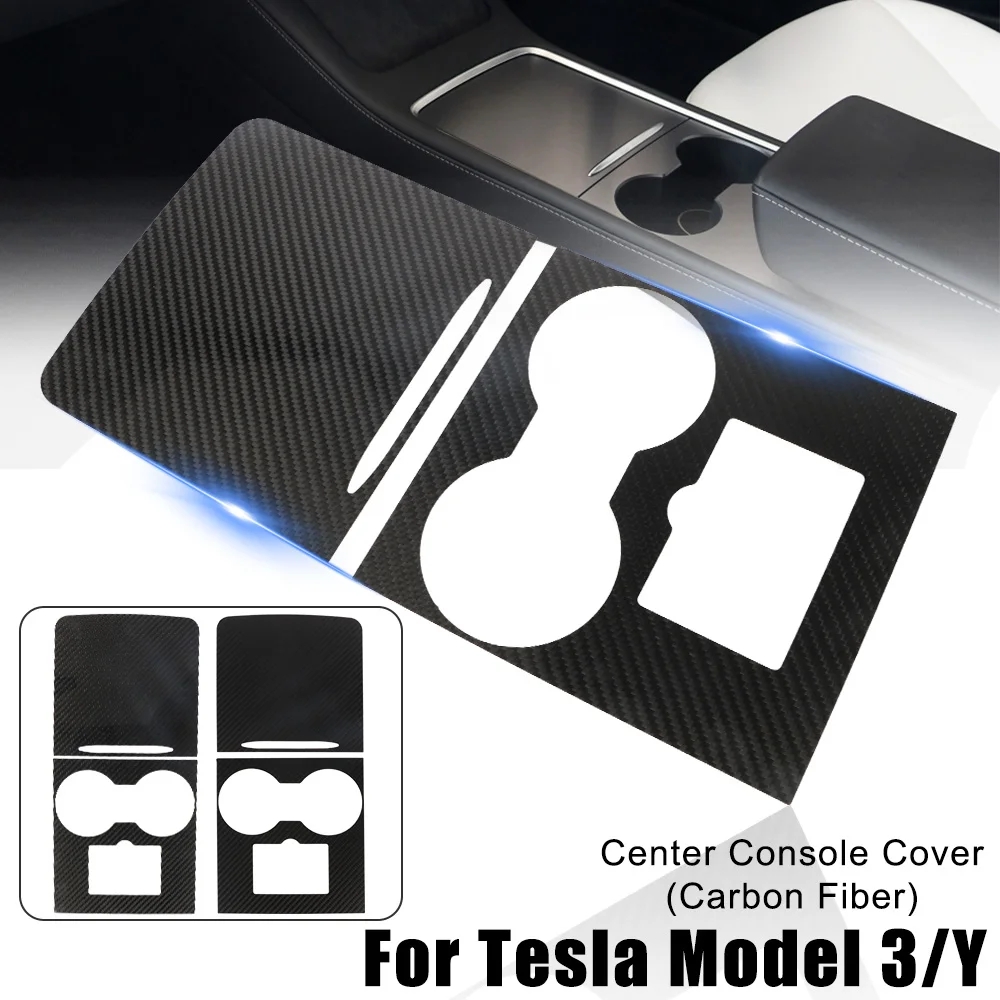 

Защитная крышка из углеродного волокна для центральной консоли Tesla Model 3 Y 2021-2022, ультратонкая Крышка центральной консоли
