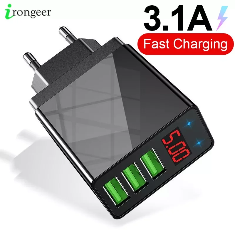 

Quick Charger 3.04.0 USB Charger For iphone Samsung Tablet EU US Plug Wall Mobile Phone Charger Adapter Fast Charging Adapter
